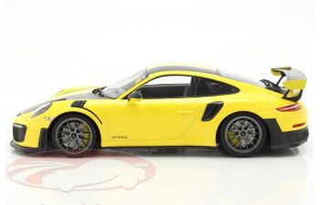 PORSCHE 911 (991 II) GT2 RS Weissach Paket (2018), racing yellow / silver magnesium rims