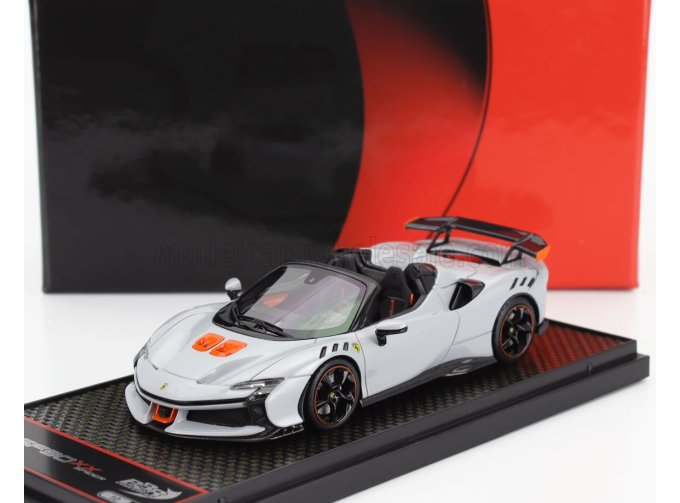 FERRARI Sf90 Xx Stradale Spider (2024), Bianco Artico - White Met Orange Black