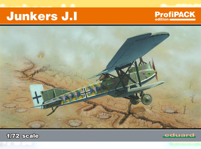 Сборная модель Самолет-биплан Junkers J.I