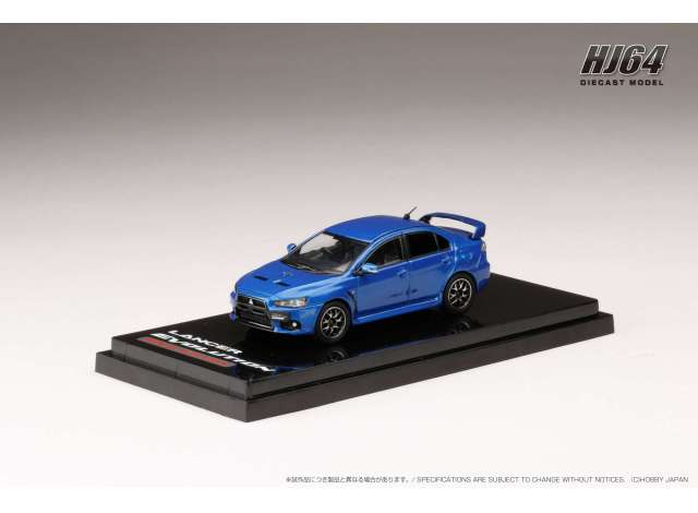 MITSUBISHI Lancer Evolution X Final Edition with engine display model, lightning blue mica