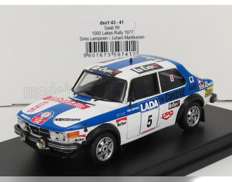 SAAB 99 №5 Rally 1000 Lakes (1977) S.Lampinen - J.Markkanen, White Blue