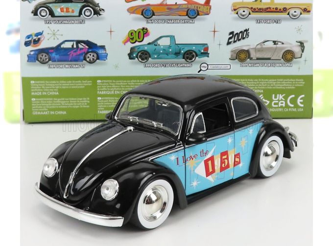 VOLKSWAGEN Beetle Maggiolino 1959 - I Love The 50's, Black Light Blue