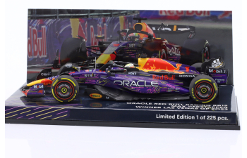 RED BULL F1 Rb19 Team Oracle Red Bull Racing №1 World Champion Winner Las Vegas Usa Gp (2023) Max Verstappen, Purple Yellow Red