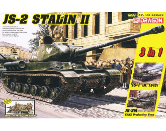 Сборная модель JS-2 Stalin II + Soviet Infantry Tank Riders (3 in 1)