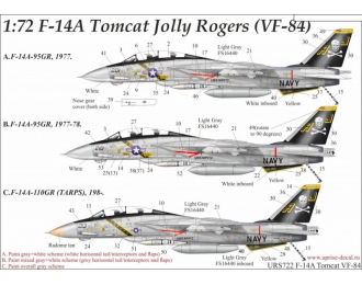 Декаль для F-14A Tomcat VF-84 Jolly Rogers