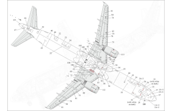 Декали для Airbus A32x тех. надписи для модели фирмы "Звезда"