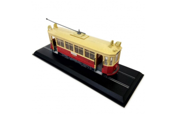 Трамваи. Motrice Standard B (Лион, Франция, 1926), красный/бежевый