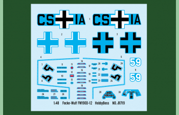 Сборная модель Cамолет Focke-Wulf FW190D-12