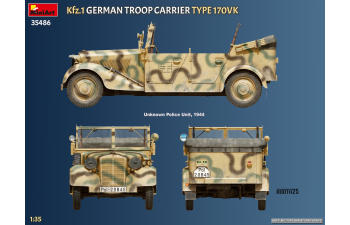 Сборная модель MERCEDES-BENZ 170vk German Military Troop Carrier 1936