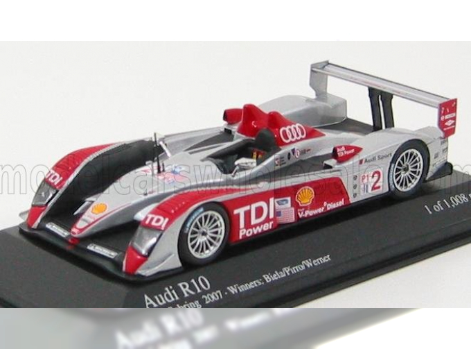 AUDI R10 N 2 Winner 12h Sebring 2007 - Pirro Biela Werner, Silver Red