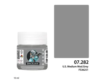 Краска спиртовая Jim Scale: Спиртовая краска для сборных моделей Jim Scale: U.S. Medium Mod.Gray FS 36251, 10мл