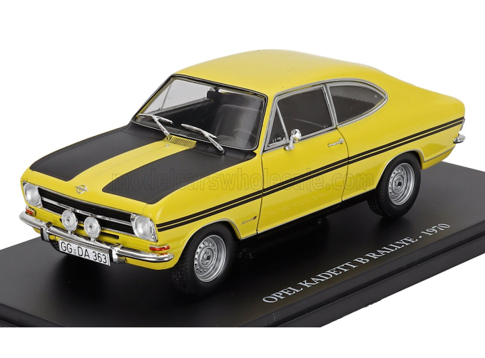 OPEL Kadett B Rallye 1970 - Con Vetrina - With Showcase, Yellow Black