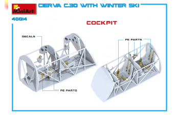 Сборная модель Вертолёт CIERVA C.30 w/ WINTER SKI