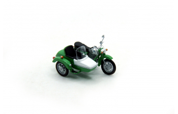 Мотоцикл Планета-3 c коляской, бело-зеленый