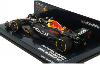 RED BULL F1 Rb19 Team Oracle Red Bull Racing №1 World Champion Winner Abu Dhabi Gp (2023) Max Verstappen, Matt Blue