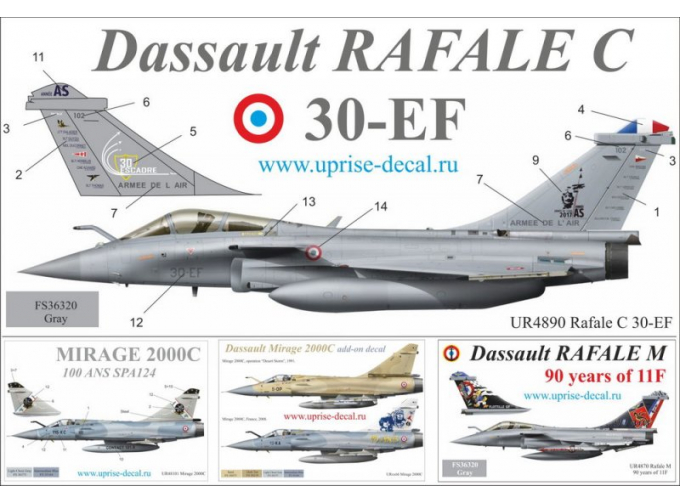 Декаль для Rafale C 30-EF