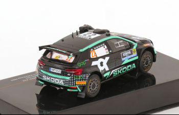 SKODA Fabia Rally2 Evo Team Tokspot Wrt N 22 Rally Safari Kenya (2024) (snorkel) Gus Greensmith - Jonas Andersson, Black Green