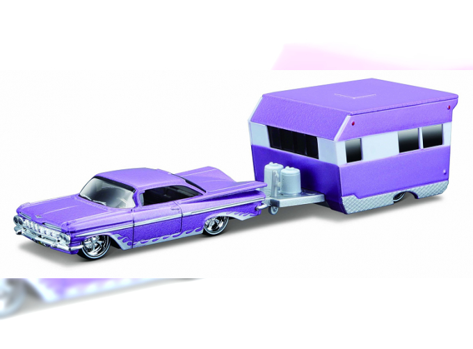 CHEVROLET IMPALA WITH ROULOTTE (1959), purple