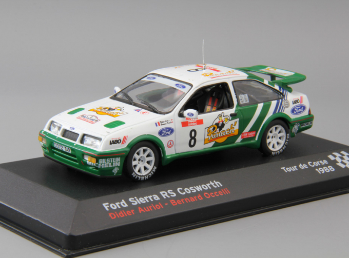 FORD Sierra RS Cosworth Didier Auriol - Bernard Occelli Tour de Corse #8 (1988), white / green