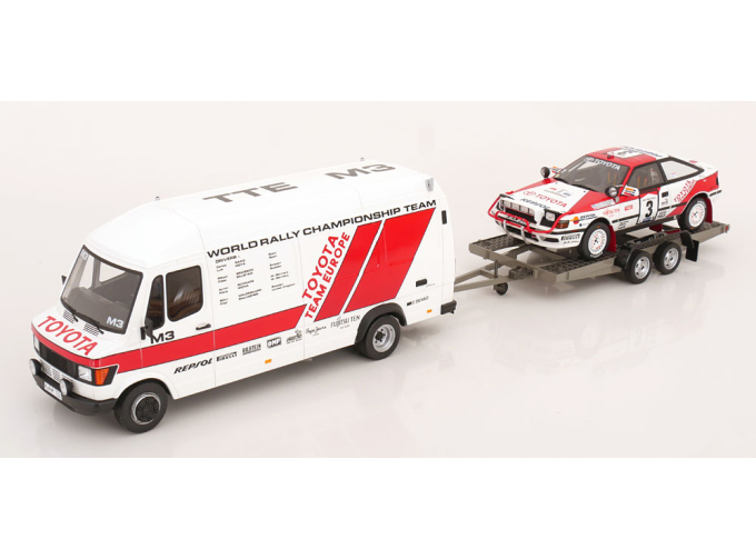 TOYOTA Celica ST165 Gr.A RAC Rally with Mercedes transporter (1990)