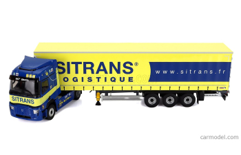 RENAULT T-line E-tech Truck Telonato Sitrans Transports (2023), Blue Yellow