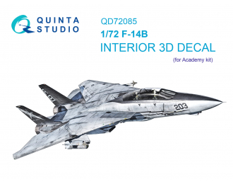 3D Декаль интерьера кабины F-14B (Academy)