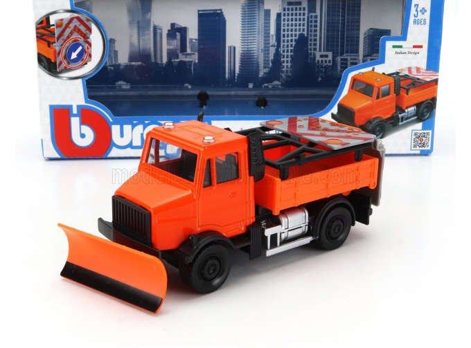 TRUCK Road Security Spazzaneve Snowplough And Signal Board 2-assi (2010), Orange