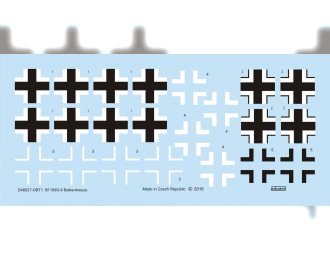 Декаль для Bf 109G Balkenkreuze