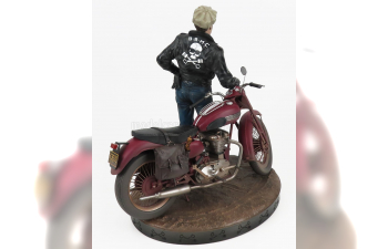 TRIUMPH Thunderbird With Marlon Brando Figure - Tv Series, Red