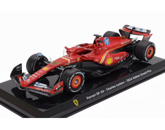 FERRARI F1 Sf-24 Team Scuderia Ferrari №16 Winner Monza Italy Gp (2024) Charles Leclerc - Con Vetrina - With Showcase, Red Black