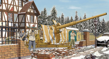 Сборная модель German 88mm L71 Flak 41 Anti-Aircraft Gun w/Crew