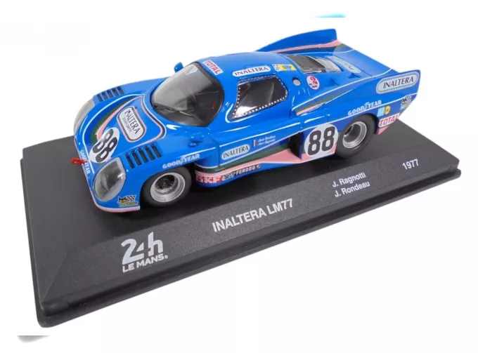 INALTERA Lm77 3.0l V8 Dfv Cosworth Team Inaltera №88 Winner Gtp Class 24h Le Mans (1977) Jean Ragnotti - Jean Rondeau, Blue Pink