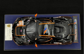 FERRARI 296 Gt3 3.0l Turbo V6 Team Gr Racing №86 24h Le Mans (2024) Riccardo Pera - Daniel Serra - Michael Wainwright - With Showcase - Con Vetrina, Black Orange
