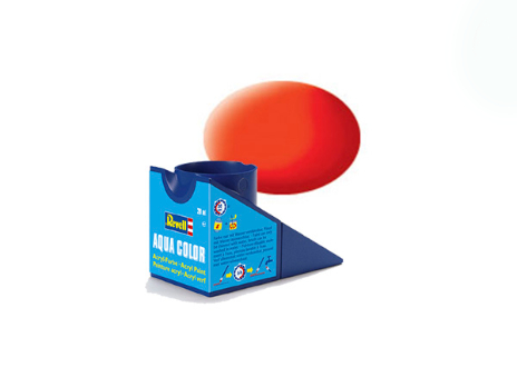 Краска акриловая водорастворимая - Флюоресцентный оранжевый, матовая, 18 мл