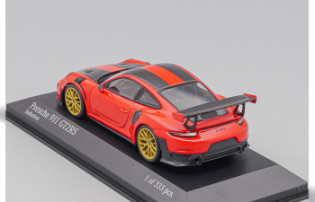 PORSCHE 911 GT2RS 991.2 (2018), red / gold wheels