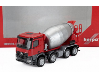 MERCEDES-BENZ Arocs 3423 Betoniera Tanker Cement Mixer Truck 4-assi (2020), Red Silver