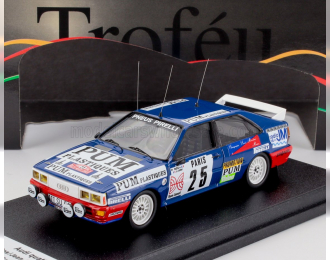 AUDI Quattro (night Version) №25 Rally Montecarlo (1985) Pierre Bos - Jean Claude Leuvrey, Blue White Red