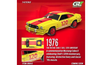 FORD Mustang Cobra II, Shell 120th Anniversary (1976), yellow/red