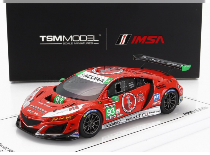 ACURA Nsx Gt3 Evo22 Team Racers Edge №93 Gtd Class 24h Daytona (2023) R.Briscoe - D.Formal - A.Harrison - K.Marcelli, Red