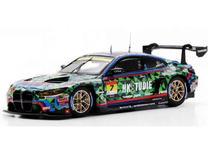 BMW 4-series M4 Gt3 3.0l Twin Turbo Team Studie 7 Gt300 Super Class Gt (2024) Seiji Ara - Niklas Krutten - Bruno Spengler, Green Black