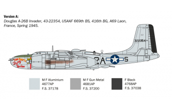 Сборная модель McDONNEL DOUGLAS A-26b Invader Military Airplane 1944