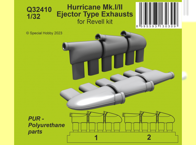 Hurricane Mk.I/II Ejector Type Exhausts