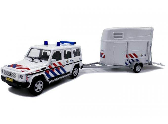 MERCEDES-BENZ G-Class W463 Полиция Голландии с трейлером для лошадей