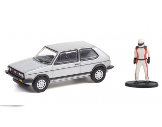 VOLKSWAGEN Golf I GTI с фигуркой водителя 1976 Silver 