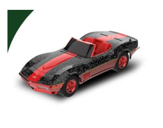 CHEVROLET Corvette Vampire Tribute with Coffin Gas Pump Style Accessory *Halloween Monster Edition* (1969), red / black