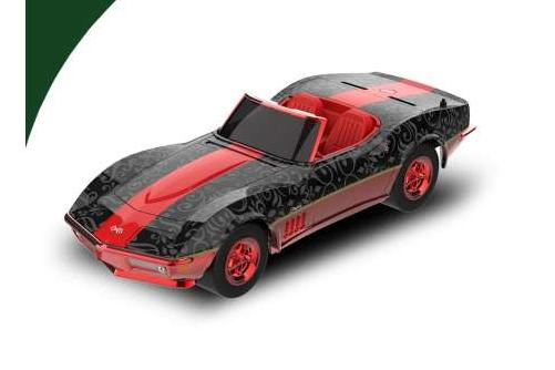 CHEVROLET Corvette Vampire Tribute with Coffin Gas Pump Style Accessory *Halloween Monster Edition* (1969), red / black