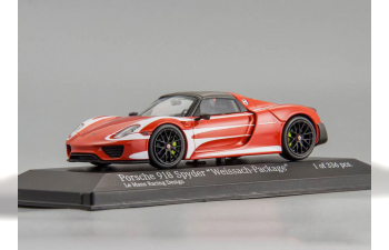 PORSCHE 918 Spyder 'Weissach Package w/ Le Mans Racing Design' (2015 ), red / white