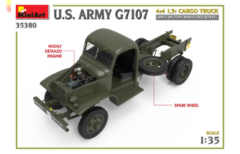 Сборная модель Американский G7107 4X4 1,5 т армейский грузовик