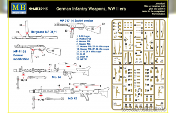 Сборная модель Оружие германской пехоты WWII