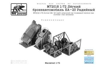 Сборная модель Лёгкий бронеавтомобиль БА-20 Радийный